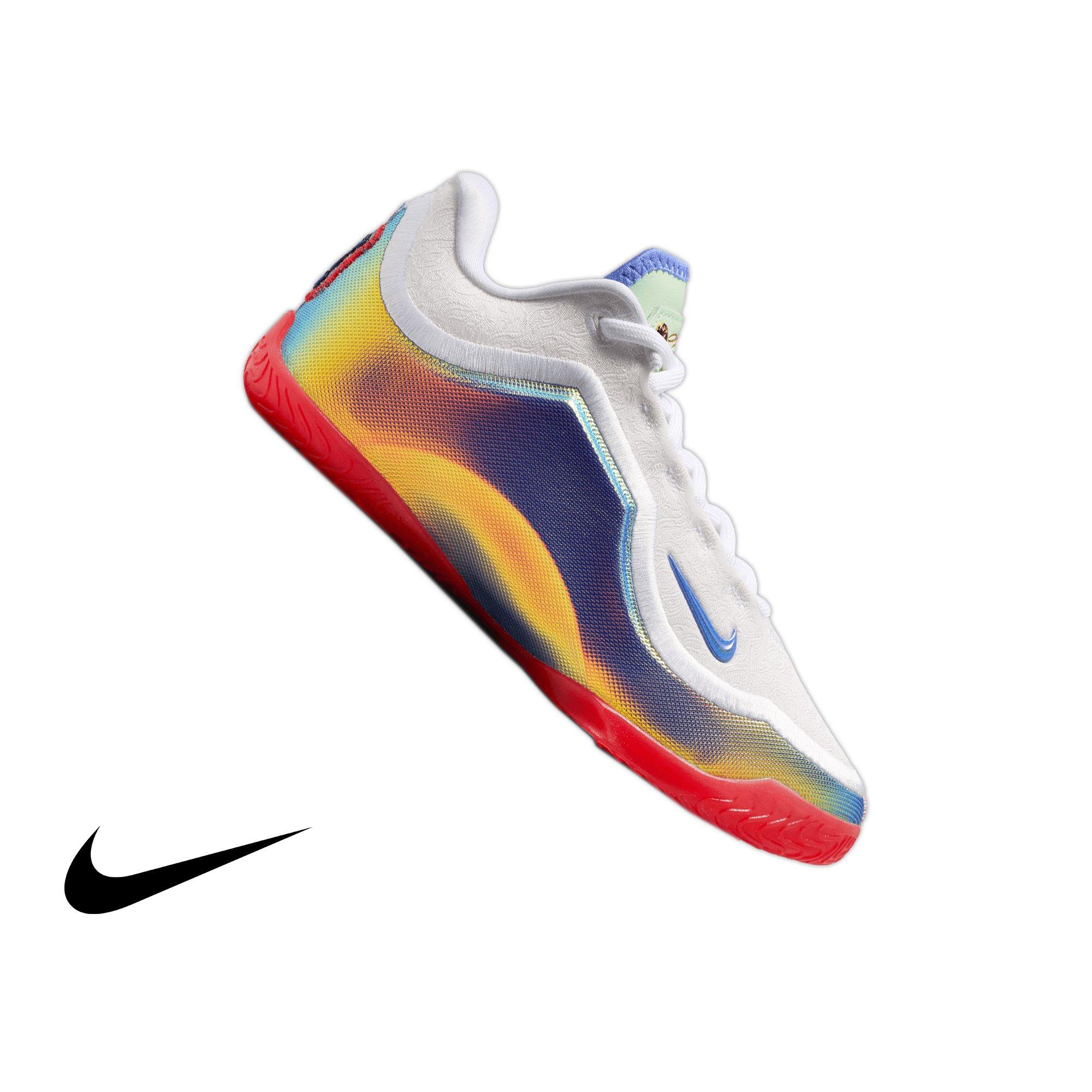 Nike LeBron XXIII "Motor King" Grade School Kids' Basketball Shoe - WHITE/CRIMSON/VOLT TINT